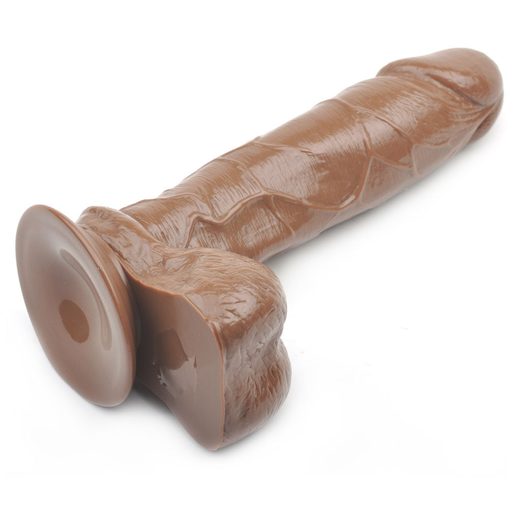 NutBustersXXX Sex Toys Chocolate 9-Inch Dildo with Suction Base