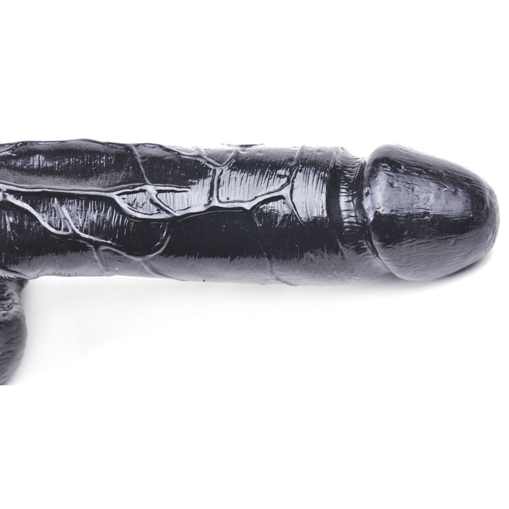 NutBustersXXX Sex Toys Black 9-Inch Dildo with Suction Base 