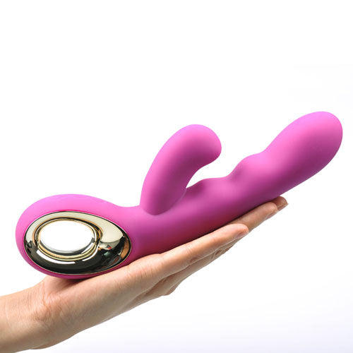 NutBustersXXX Sex Toys Silicone G-Spot Vibrator Dildo Clit Vibrator Rechargeable Waterproof pink
