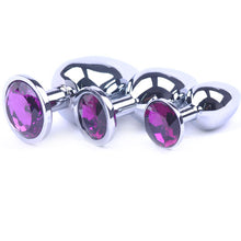 Load image into Gallery viewer, NutBustersXXX Sex Toys Purple Medium Metallic Anal Plug Jewel